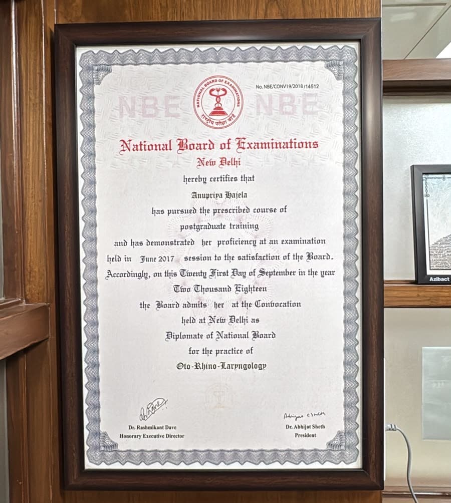 Diplomate of National Board (DNB) - ENT